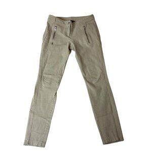 Exchange Women's Beige Sraight Casual Pants  With Zip Pockets Sz 2